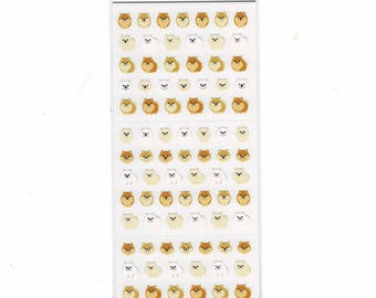 Dog Pomeranian One Point Stickers