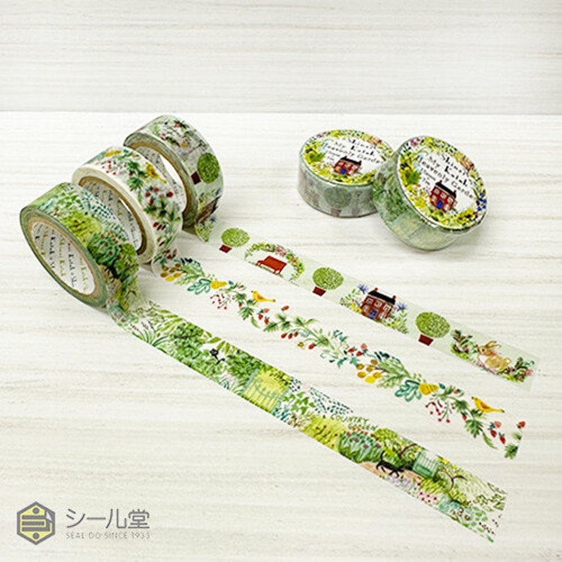 Japanisches Washi Tape, Klebeband für Katzen, Landschaftsgarten, Shinzi Katoh Design Bild 3