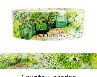Cat Country Garden Japanese Washi Tape Masking Tape Shinzi Katoh Design