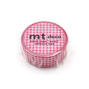 mt deco Gingham Karo Pink Japanisches Washi Tape Klebeband