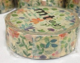 mt ex Watercolor Floral Pattern Japanese Washi Tape  MTEX1P109R