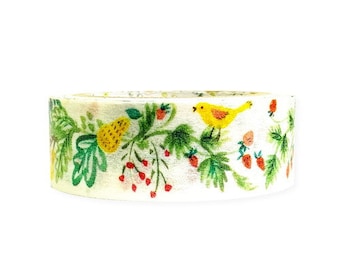 Bird & Fruits Japanese Washi Tape Masking Tape Katoh Shinzi Design