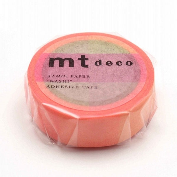 mt deco Fluorescence Gradation Pink x Yellow Japanese Washi Tape Masking Tape