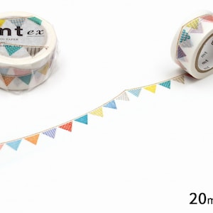 Cinta adhesiva washi japonesa con la bandera de mt ex