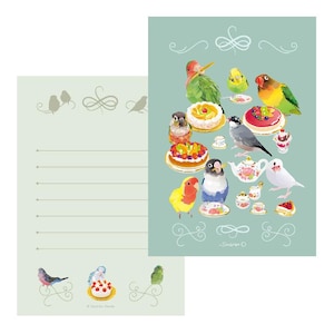 Party Time Mini Memo Pad Lovebird Budgie Budgerigar Parakeet Conure Java Sparrow Pacific Parrotlet Monk Parakeet Dusky Parrot