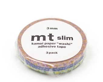 mt slim 3mm Flower Japanese Washi Tape 3 Rolls