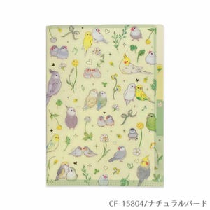Vogel A5 Ordner Organizer mit 3 Taschen Goldakzent Wellensittich, Nymphensittich, Wellensittich, Streifensittich, Java-Spatz, Zebrafink usw