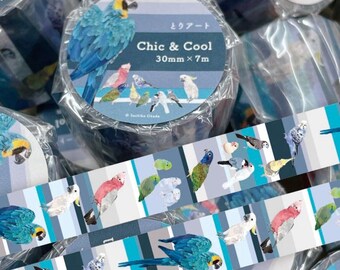 Companion Birds Chic & Cooles japanisches Washi Tape breit