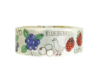 Bird & Berry Japanese Washi Tape Masking Tape