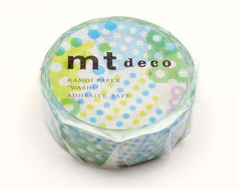mt deco Negative Positive Dot Blue Japanese Washi Tape Masking Tape