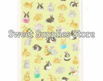 Rabbit Japanese Washi Stickers Flat Rate Shipping