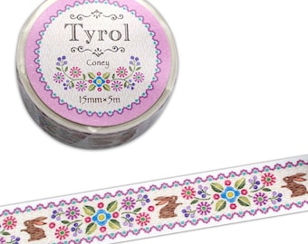 Tirol Kaninchen Coney Japanisches Washi Tape Klebeband