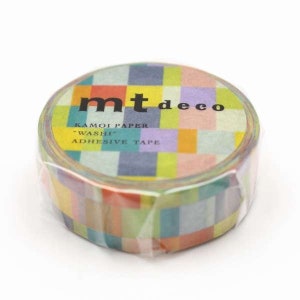 Cinta adhesiva japonesa washi brillante con diseño de mosaico mt deco
