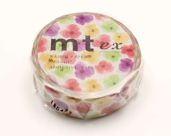 Cinta adhesiva washi japonesa con diseño de flor de pensamiento mt ex
