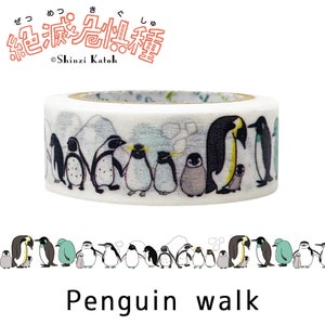 Bedrohte Arten Japanisches Washi Tape Pinguin Walk Shinzi Katoh Design