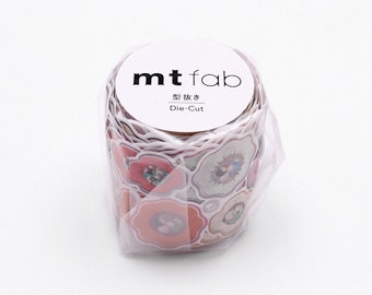 MT Fab Flower & Pearl gestanst Japanse Washi Tape afplaktape MTKT1P11