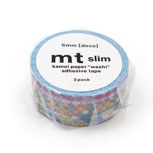 Cinta washi japonesa mt slim deco tile de 6 mm (3 rollos)