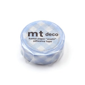 Cinta washi japonesa de cuadros vichy pastel azul marino ultra de mt deco