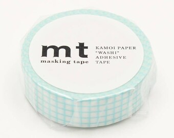 mt Grid  Mint Blue Japanese Washi Tape Masking Tape