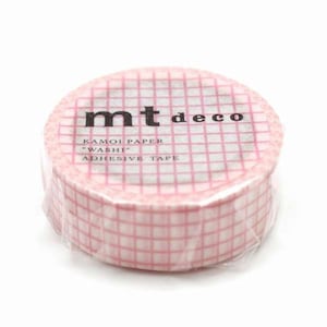Cinta washi japonesa con diseño de flor de cerezo en cuadrícula de mt