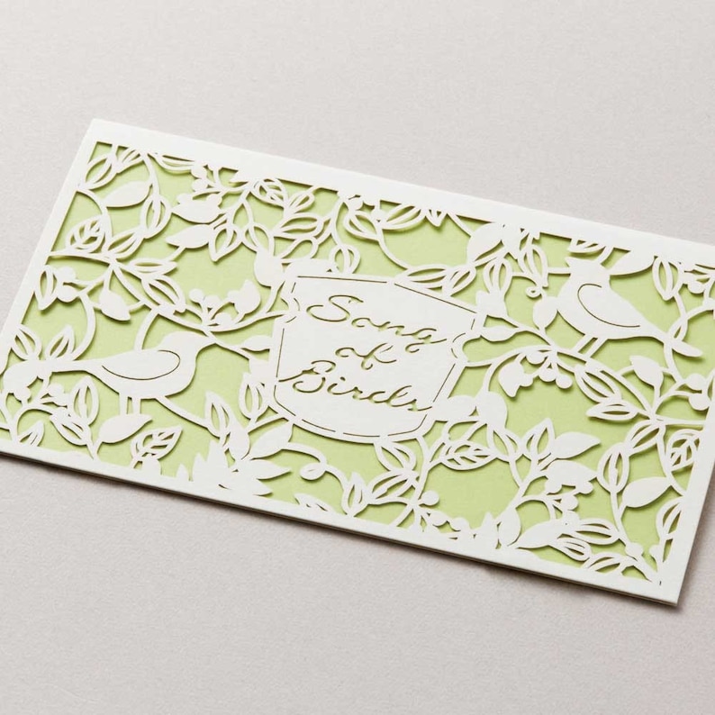 Bird Laser Cut Mini Message Card 4715105