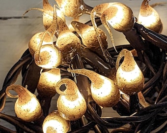 Grubby Hand Dipped Rustic LED String Lights: Primitive Home Decor, 100 ct Light Strand