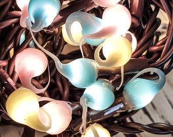 Pastel Rainbow Spring Hand Dipped LED Pastel String Lights 35 ct. Light Strand