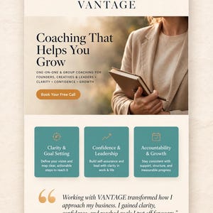 Vantage Kadence Child Theme voor coaches | Websitetemplate voor coaches in WordPress | Websitetemplate voor consultants