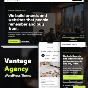 Digital Agency WordPress Theme, Creative Studio Website Template, Portfolio Case Studies, Freelance Web Designer, Kadence
