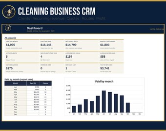 Cleaning Business CRM Excel Template | Cleaning Client Tracker | Recurring Revenue | Price Calculator | Route Planner | Video Tutorial