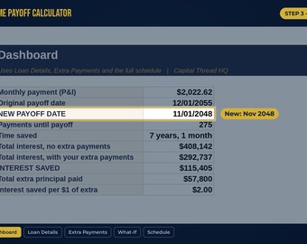 Mortgage Payoff Calculator Excel Template | Extra Principal Payment Tracker | Interest Saved | Early Payoff Date | Video Tutorial