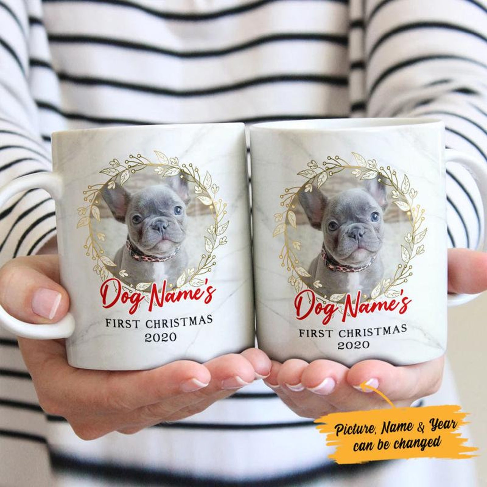 Personalized First Christmas Dog Mug NB122 67O53 Personalized Etsy