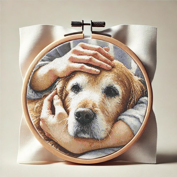 Golden Retriever Cross Stitch Pattern: Dog Lover Gift (PDF)