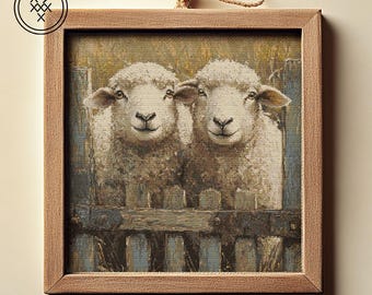Curious Sheep (PDF) | Room decor | Easy to Follow | Animal Lover | Sheep Lover Pattern | Keeper & Markup R-XP Compatible |DMC Threads