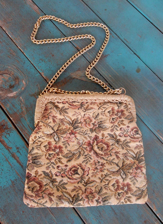 Vintage Dickins And Jones Tapestry Purse 1940s - image 2