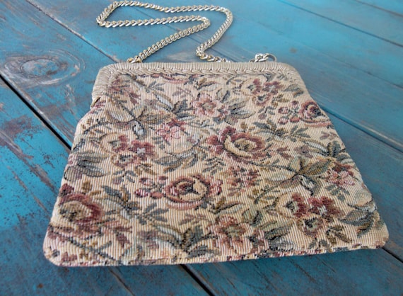 Vintage Dickins And Jones Tapestry Purse 1940s - image 1