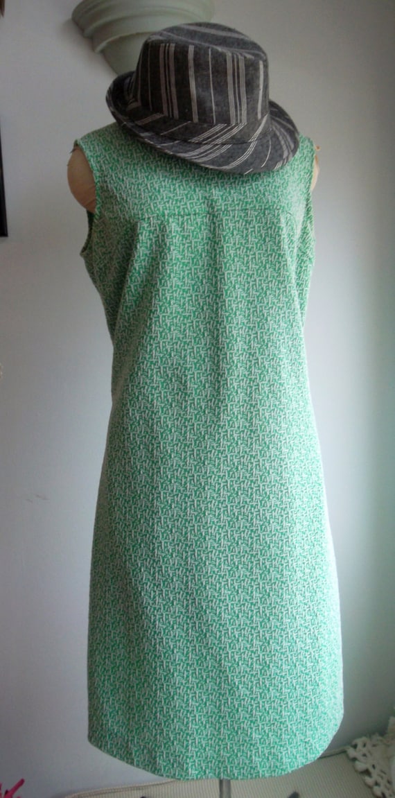 Vintage 1950's Green Polyester Dress