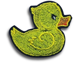 Naszywka haftowana kaczka - homegrownquilts - naszywki - haft - gumowa kaczuszka - duckie