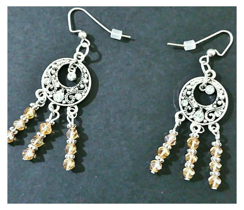 Chandelier Drop Earrings with SWAROVSKI crystal beads Etsy