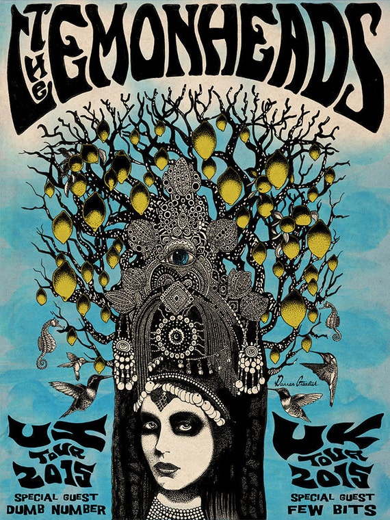 This is the Official U.S. Tour poster for The Lemonheads Etsy