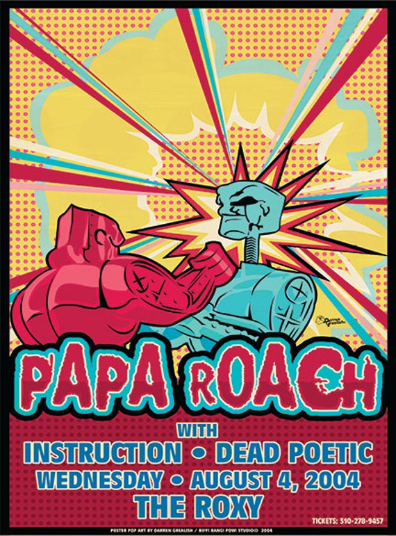 Download Papa Roach Poster By Darren Grealish Etsy