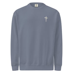 Gods Got My Back Sweatshirt, Christian Crewneck, Faith Comfort Colors Sweatshirt, Cross Back Print Religious Gift