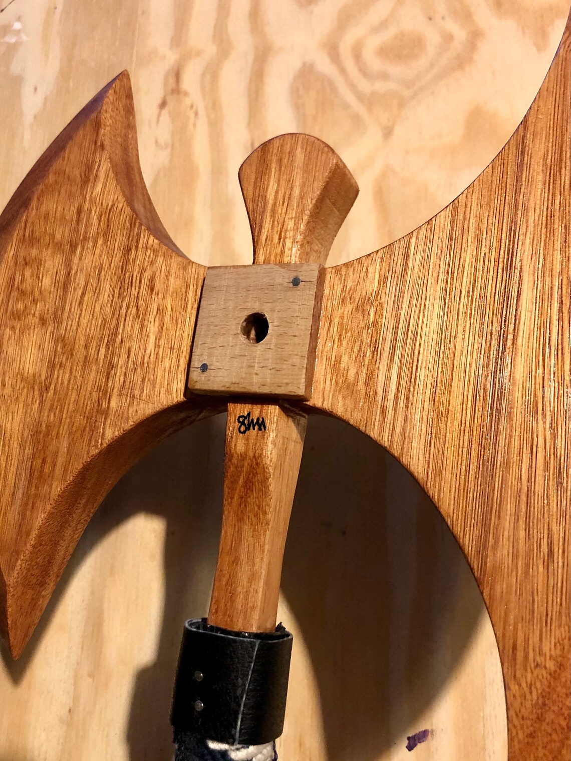 Wooden Axe Wall Hanging Axe Decoration Labrys Axe Axe Etsy