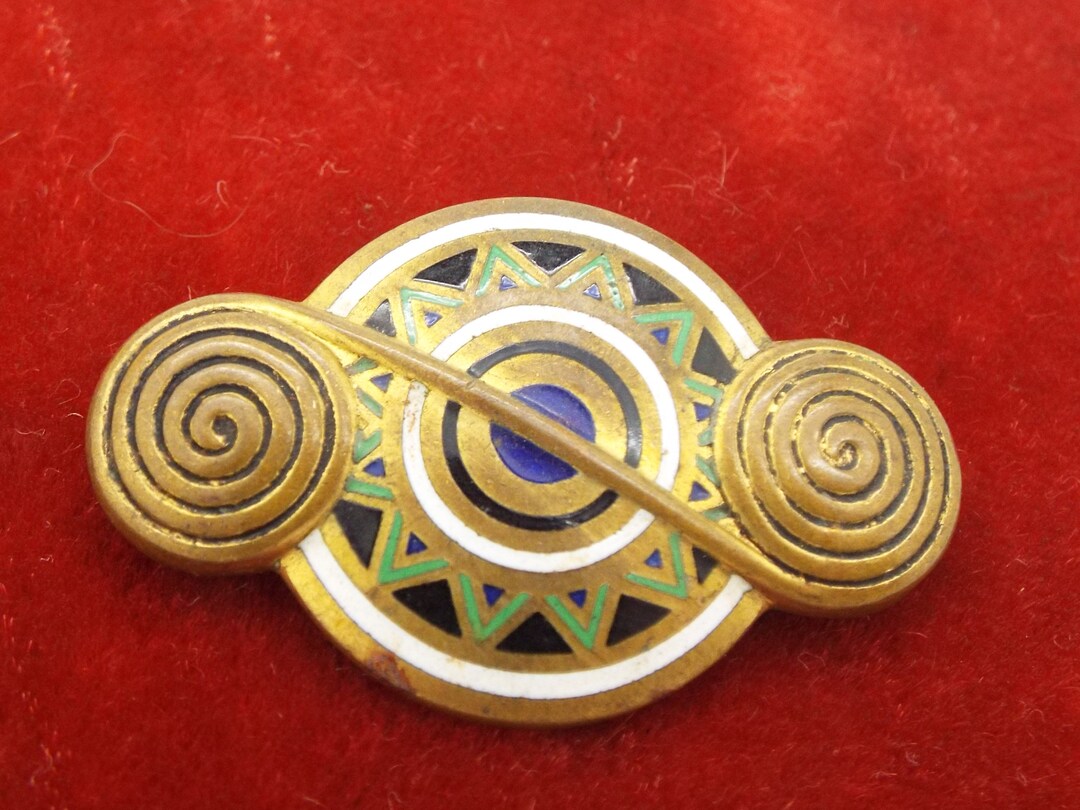 Broche émaillée Vintage Highland Curling Club - Pin's écossais