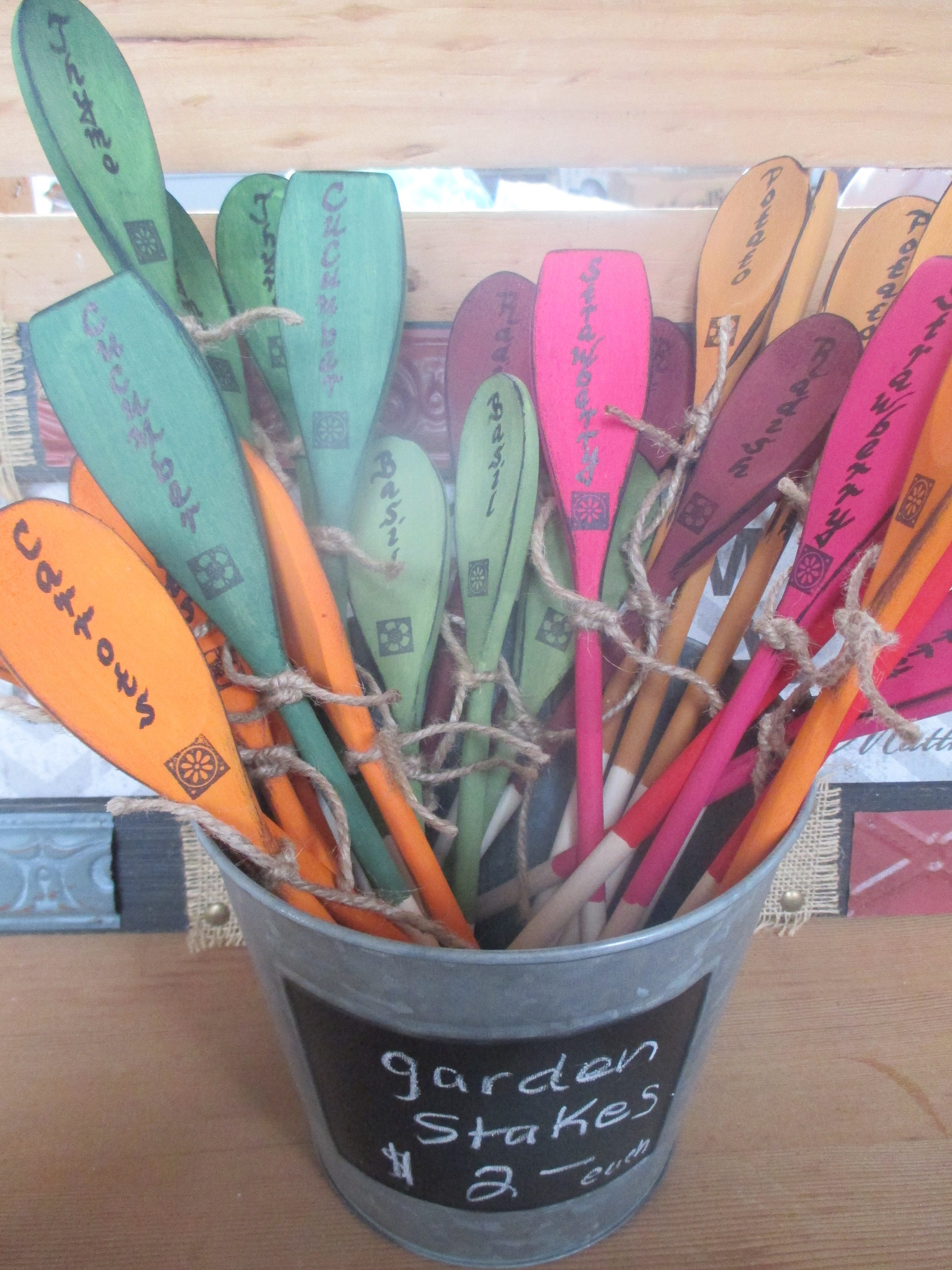 Garden stakes wooden garden markers Etsy