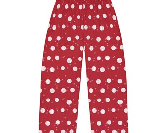 Pantalones de pijama navideños de pickleball para hombre, regalo de pickleball para él, pantalones de pijama navideños divertidos, pantalones de descanso navideños para amantes del pickleball.