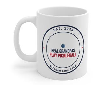 Taza "Los abuelos de verdad juegan al pickleball", regalo divertido de pickleball para el abuelo, regalo para hombres, regalo de Navidad para jugadores de pickleball, regalo de cumpleaños