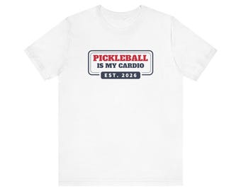 Camiseta "El pickleball es mi cardio", regalo divertido para amantes del pickleball, regalo de Navidad para jugadores de pickleball, camiseta para amantes del pickleball, regalo de cumpleaños
