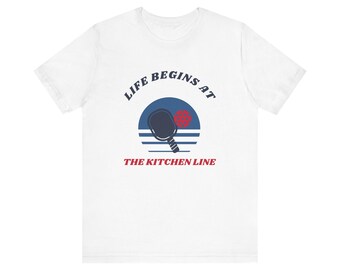 La vida empieza en la cocina. Camiseta de pickleball, regalo divertido para la jubilación, regalo para amantes del pickleball, regalo de Navidad para jugadores de pickleball.