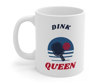 Taza de pickleball Dink Queen, divertida taza de café de 325 ml para la abuela.